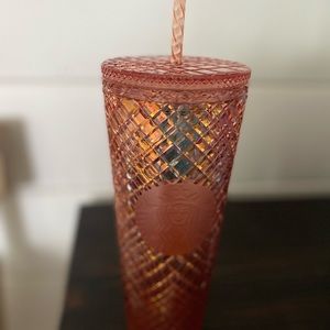 Starbucks cup diamond cut rose gold venti .. new